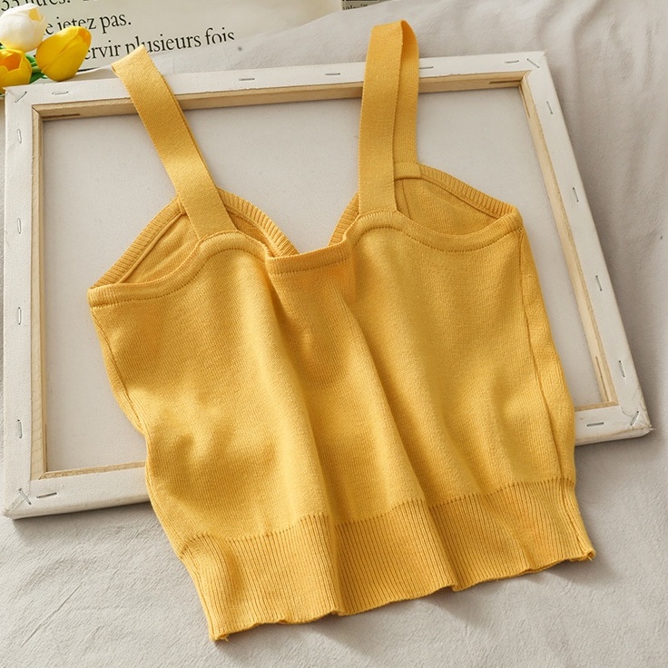 NUZIRO  Áo 2 dây  dệt kim mỏng thời trang cho nữ