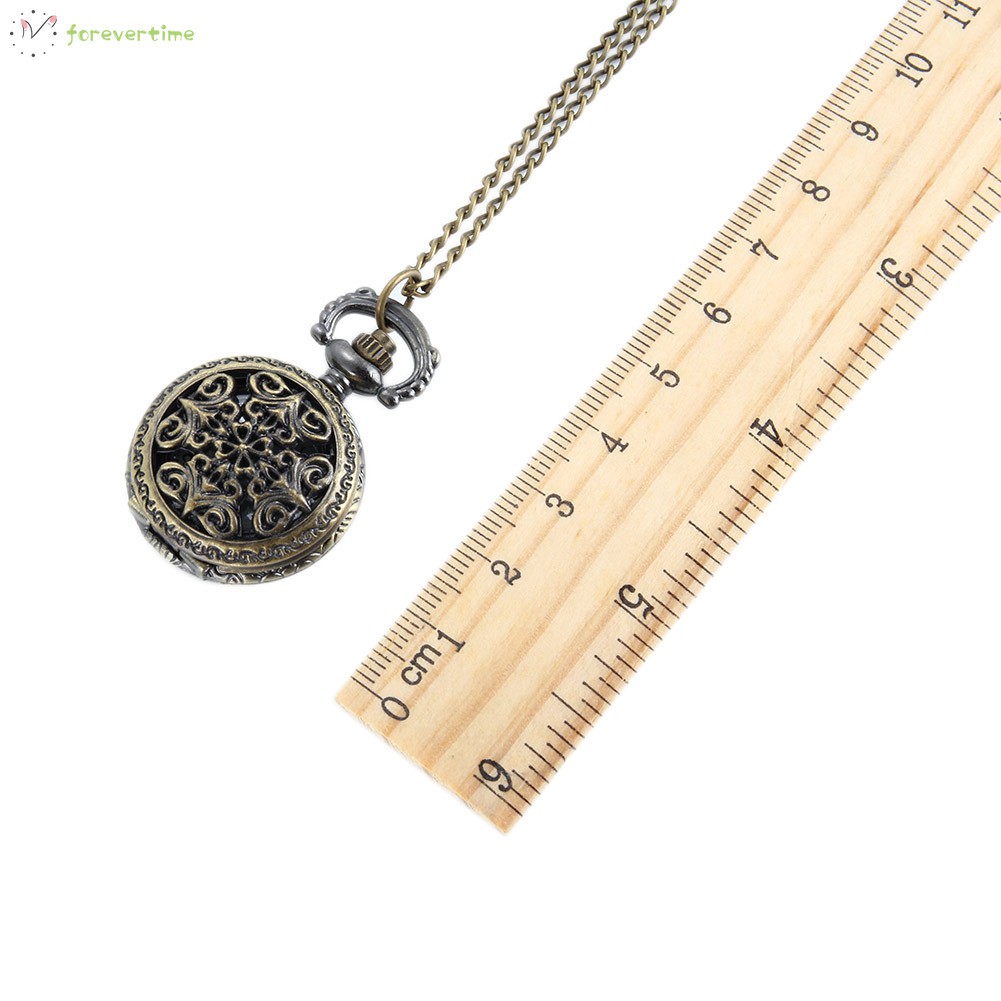 ☞ Phụ kiện trang sức☜ Fashion Vintage Women Pocket Watch Alloy Retro Hollow Out Flowers Pendant Clock Sweater Necklace Chain Watches Lady Gift