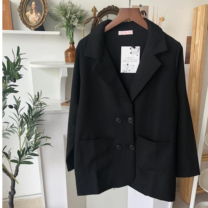 Áo blazer kẻ hàn quốc nhiều mẫu kèm ảnh thật