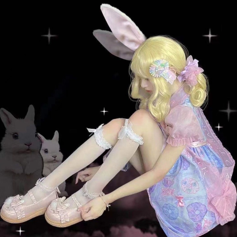 Xixi Vớ Cotton Mỏng Co Giãn Phối Ren Phong Cách Lolita Dành Cho Nữ