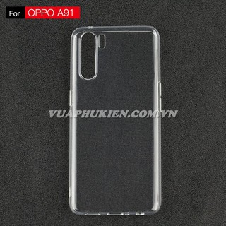 Ốp lưng cho Oppo A91, A9 (2020), A5 (2020), A3s, A5s, A83, A71, A31, A7 Silicone dẻo trong suốt loại A+ siêu mỏng 0.5 mm