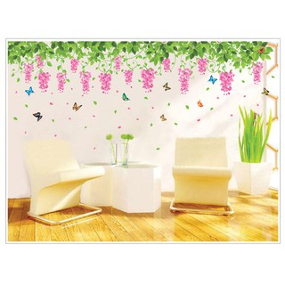 Decal dán tường chùm hoa rủ ngang 1m6- shop mẹ sói
