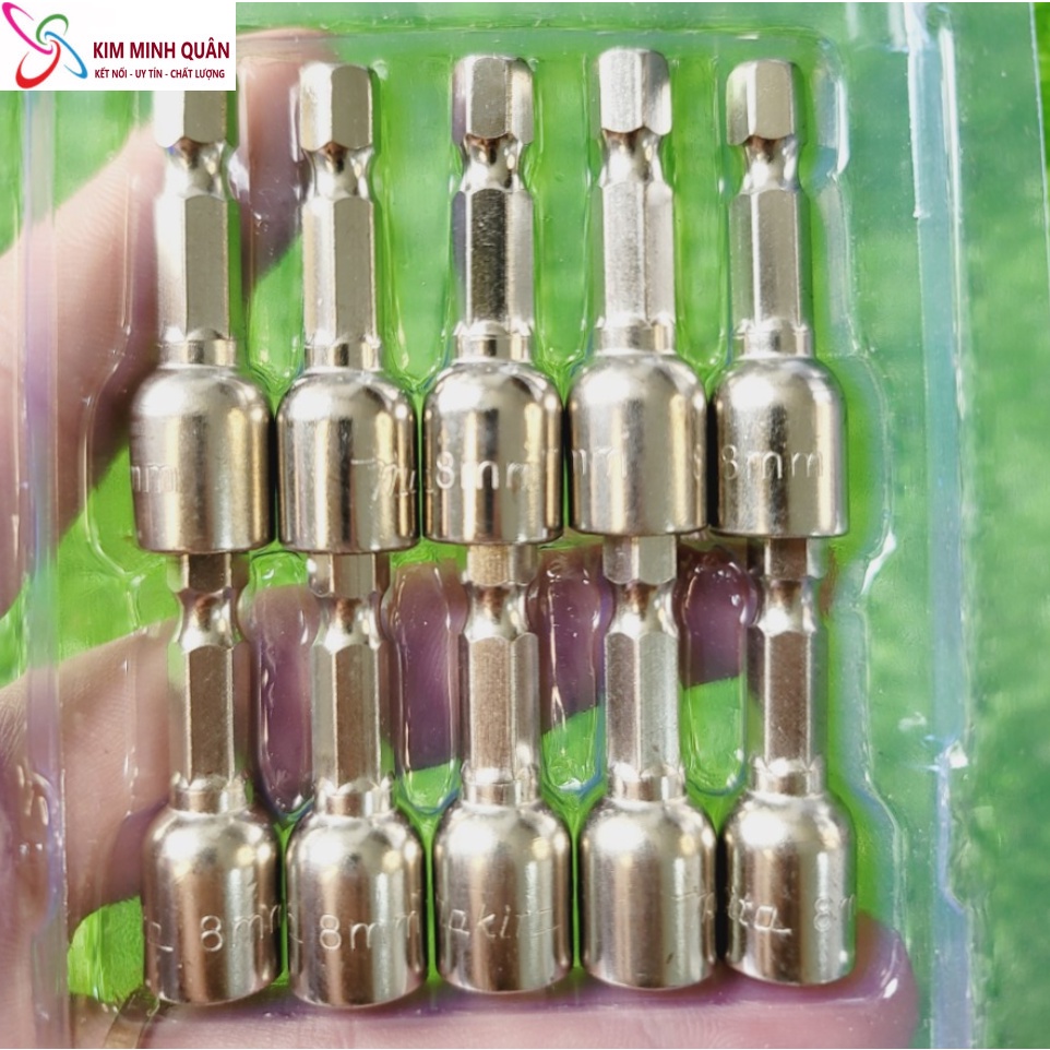 Vĩ 10 Đầu Bắn Tôn Trắng Lục Giác 8mm*42mm Không Gĩ Sét MAKITA