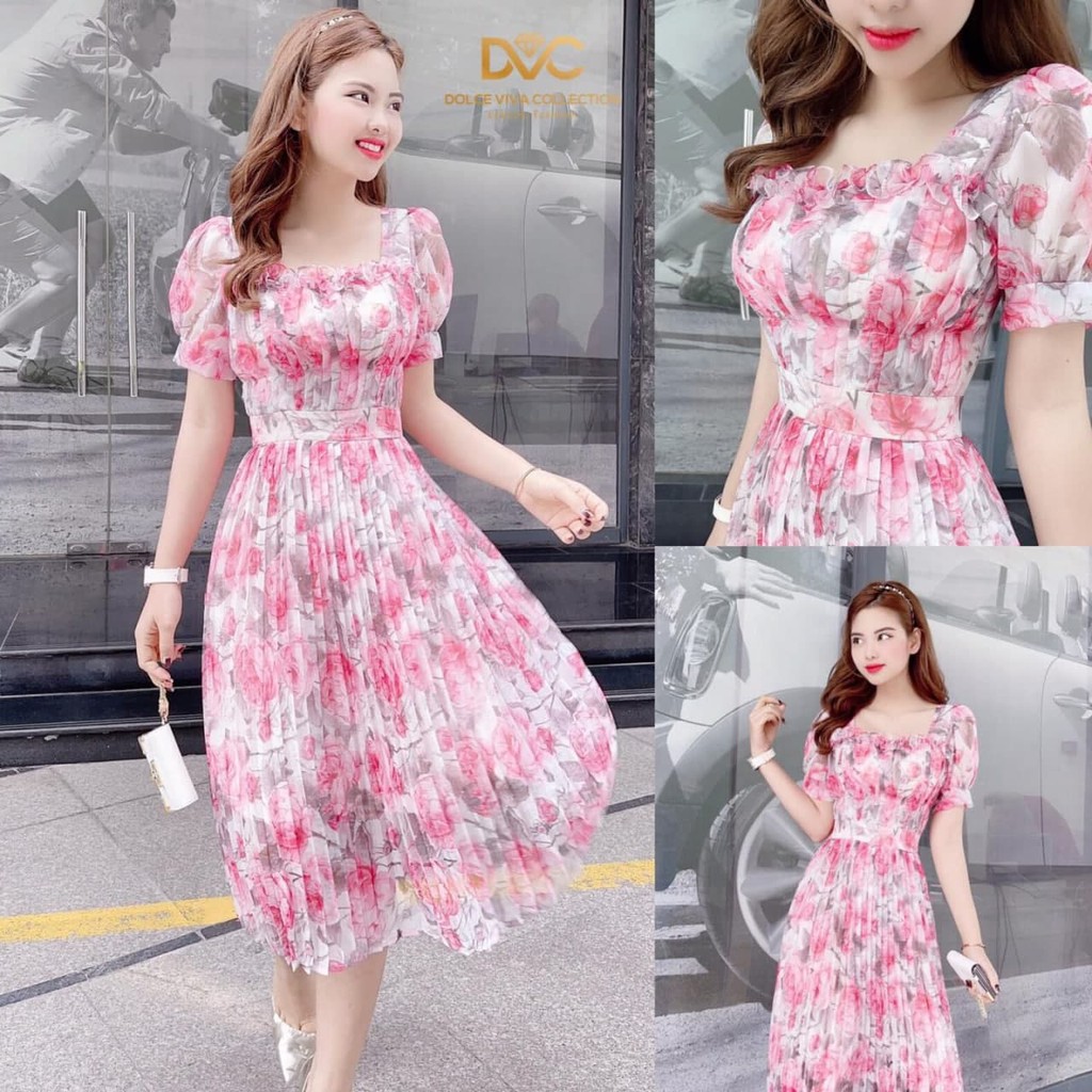 [Nhập WAMAR931 giảm ngay 15k]Đầm thiết kế  cổ vuông phối bèo nhí lên dáng  nhẹ nhàng V1849_Zin Boutique [Kèm ảnh thật] | BigBuy360 - bigbuy360.vn