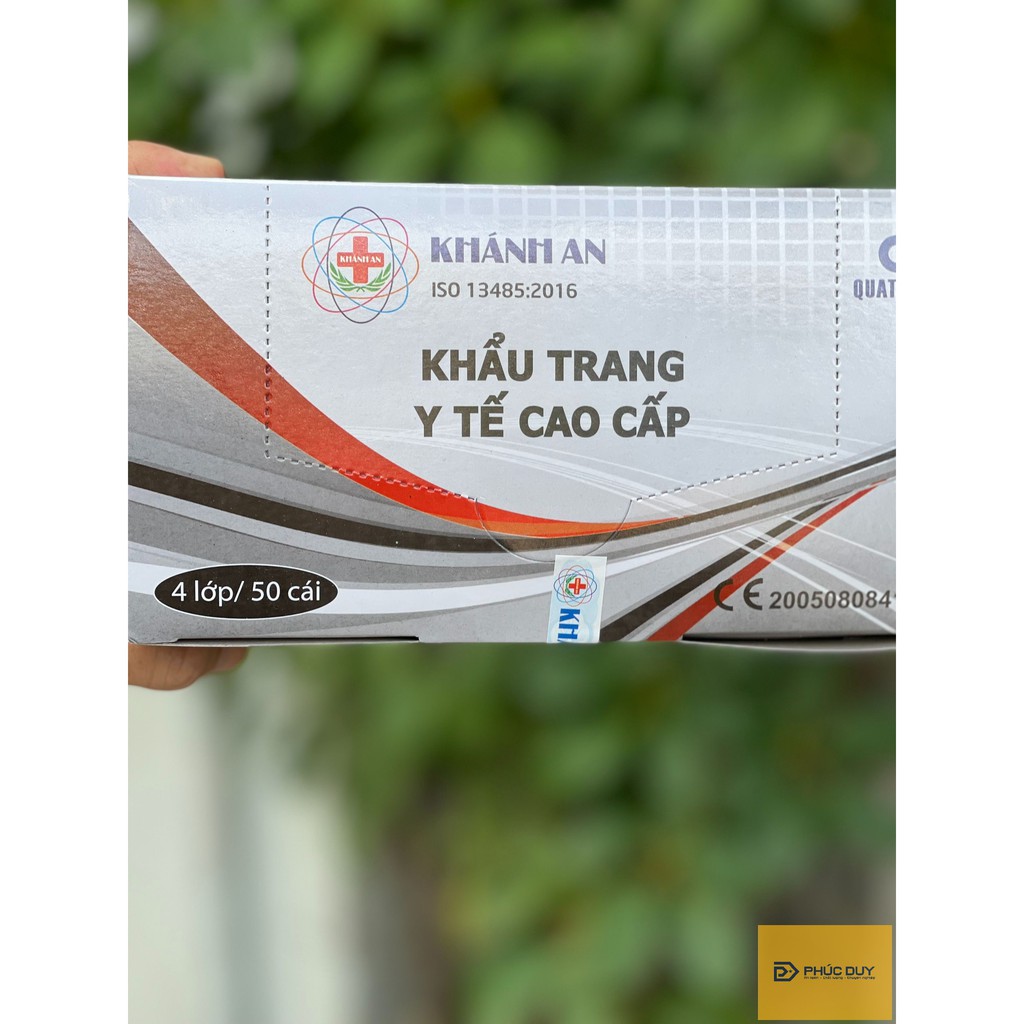 Khẩu trang y tế 4 lớp kháng khuẩn Khánh An - Màu Xám (50 cái/hộp)