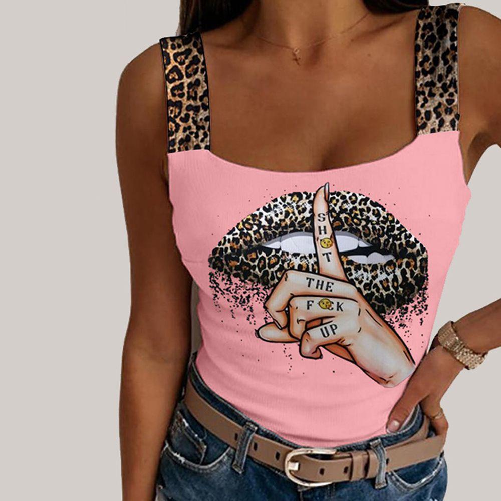 Áo Nữ Không Tay Họa Tiết Da Báo Thời Trang Quyến Rũ