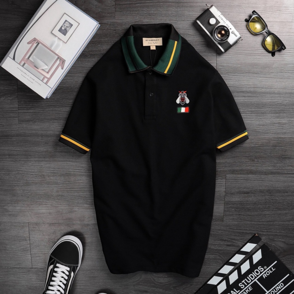 ÁO THUN POLO HOẠ TIẾT LOGO THÊU CON ONG HÀNG HIỆU CAO CẤP - PHONG CÁCH ĐI DẠO PHỐ