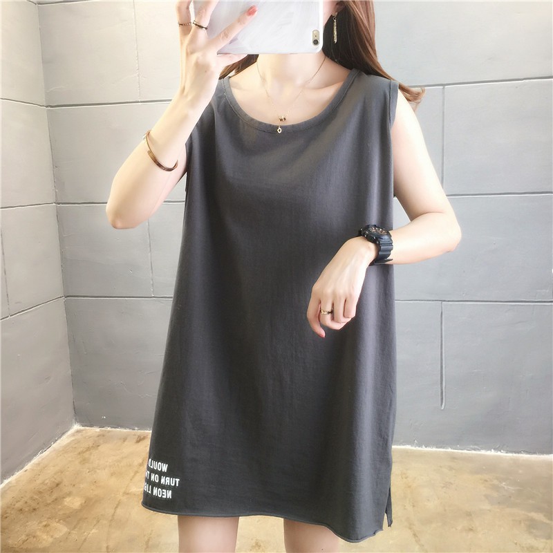 Áo Sweater Sát Nách Dáng Dài Form Rộng Thời Trang Cho Nữ