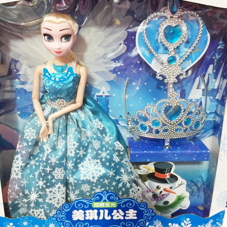 Búp bê phát nhạc cho bé,BÚP BÊ CÔNG CHÚA ELSA PHÁT NHẠC , Búp bê Nữ hoàng băng giá Elsa có nhạc và phát sáng