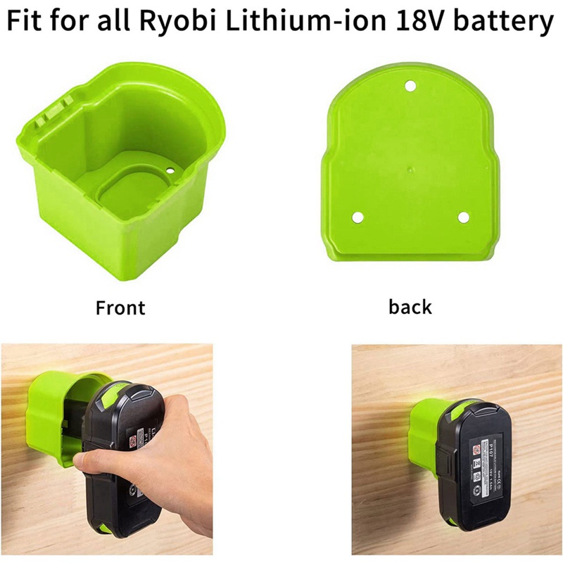Bộ 6 Giá Đỡ Pin Ryo-Bi 18V Bằng Nhựa Siêu Bền Tiện Dụng