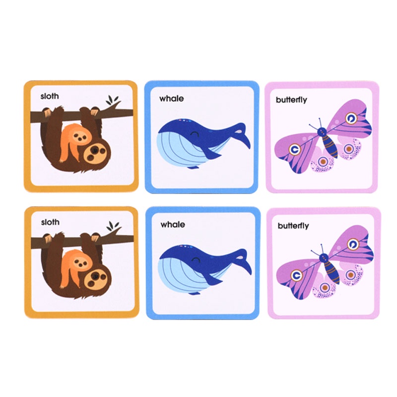 Đồ chơi gỗ, bộ ghép hình rèn luyện trí nhớ cho trẻ - Memory matching card, đồ chơi montessori cho trẻ