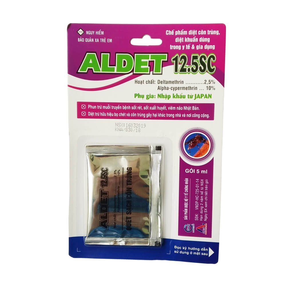 Set 10 gói 5ml aldet 12.5sc thuốc diệt ruồi muỗi, gián, côn trùng - ảnh sản phẩm 1