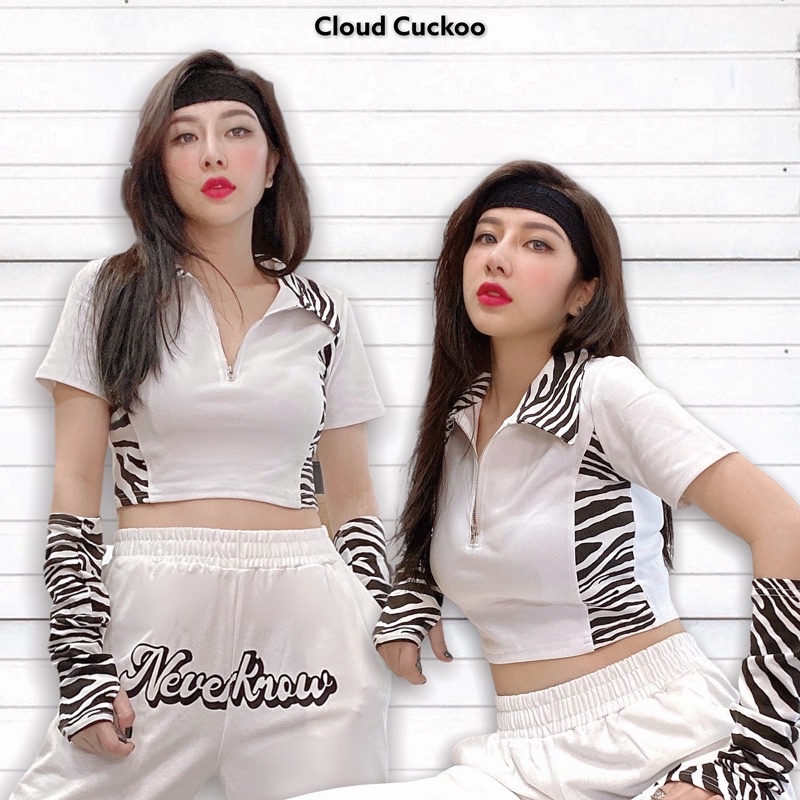 Áo Crop top Tay Có Thể Tách Rời Phong Cách Zebra - Mã Số: CR0120