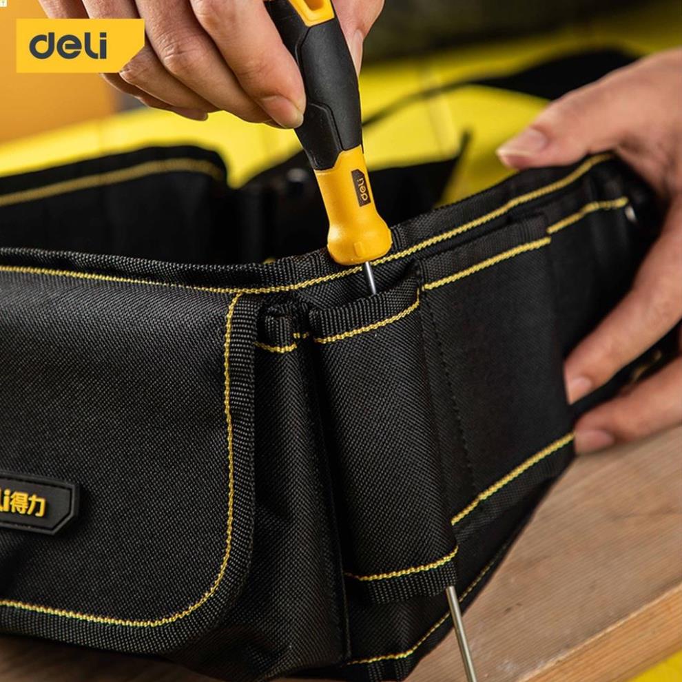 Túi Đựng Đồ Nghề Đeo Thắt Lưng Deli - Nhiều Ngăn Tiện Dụng, Dễ Dàng Mang Theo - DL5864 .