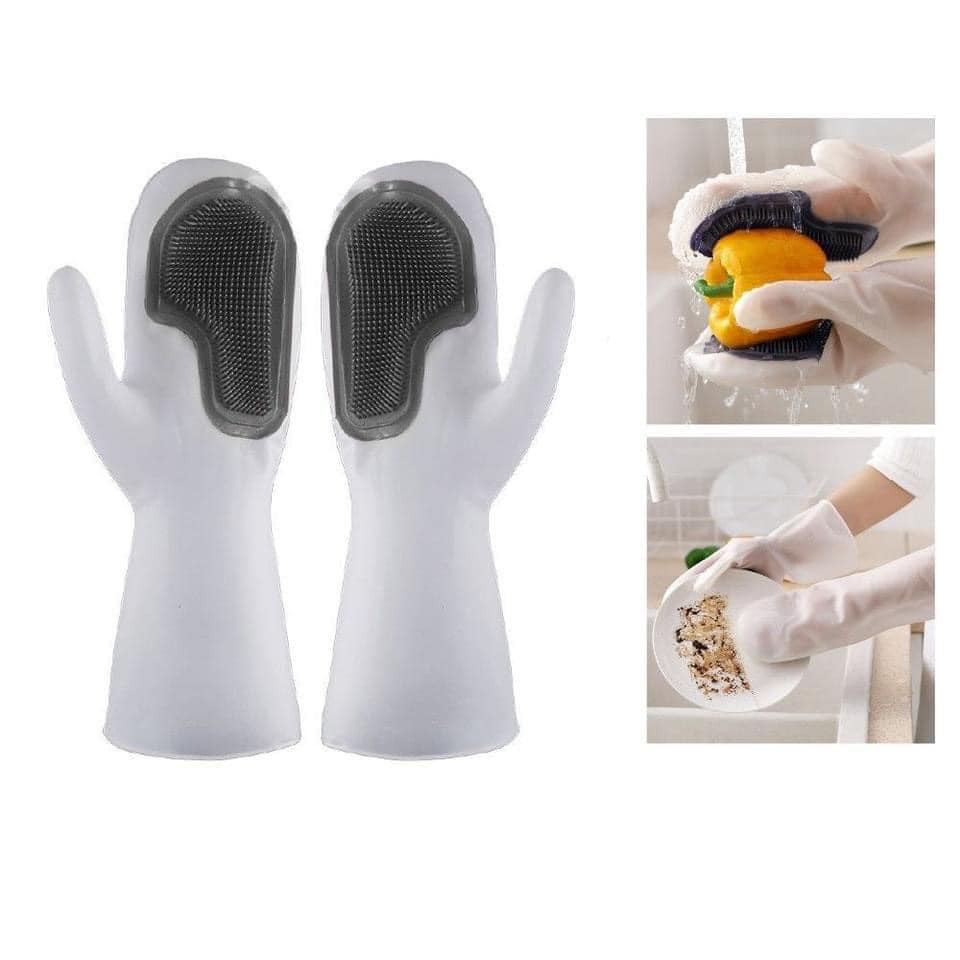 GĂNG TAY RỬA BÁT SILICON CÓ GAI TẠO BỌT TIỆN DỤNG