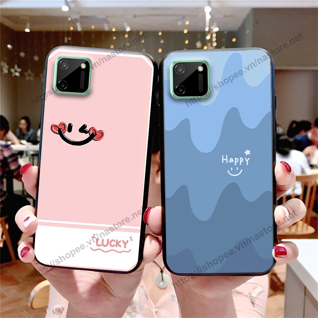 Ốp lưng Realme C11 / Realme C11 2021 / Realme C20 mặt cười, họa tiết caro đơn giản đẹp cute
