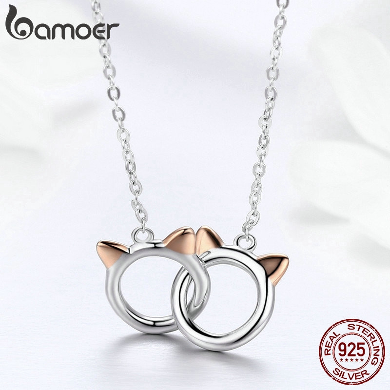 Dây Chuyền Bamoer SCN252 Bằng Bạc Sterling 925 Mặt Họa Tiết Động Vật Dễ Thương