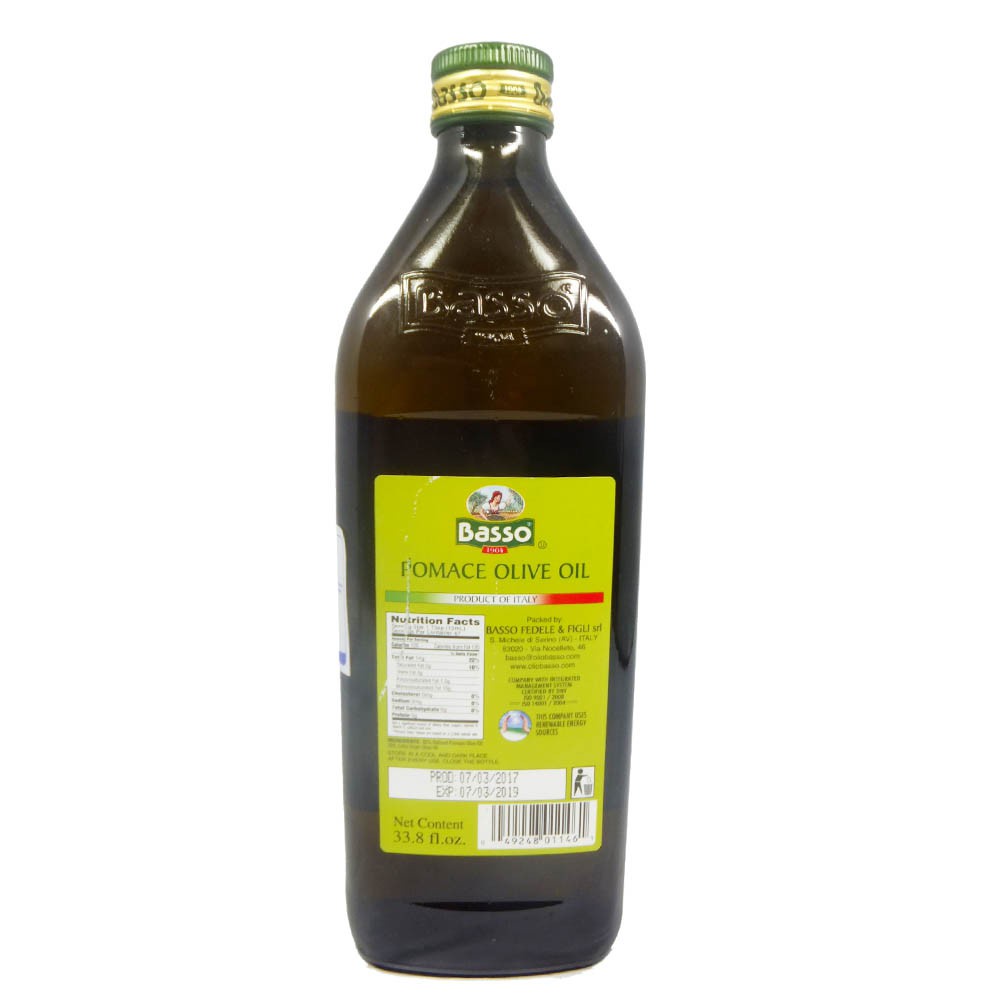 Dầu Olive Extra Virgin Basso 1000ml/ Dầu Oliu Cao Cấp 1L- Nhập Khẩu Ý