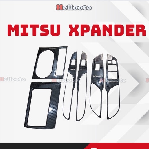 Ốp nội thất xe Mitsu Xpander 2018 2019 2020 2021 2022 mẫu carbon cao cấp + tặng kèm keo dính
