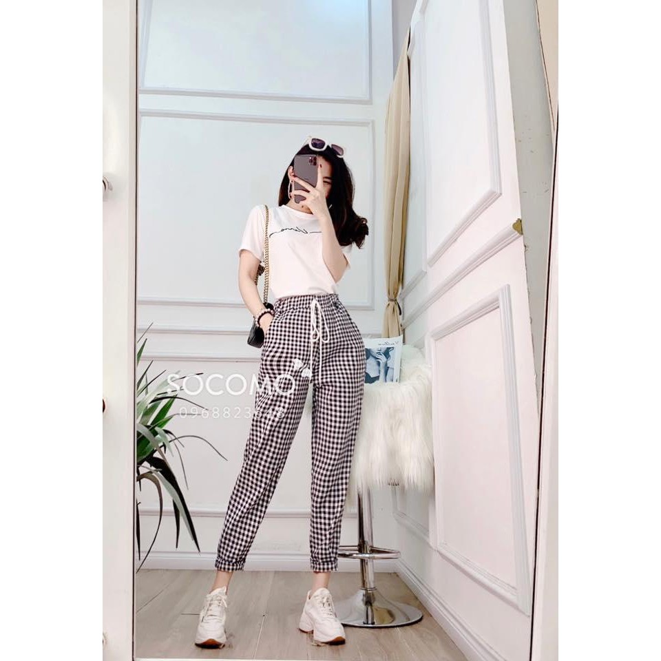 BỘ MẶC NHÀ NỮ QUẦN KẺ TRẺ TRUNG | BigBuy360 - bigbuy360.vn