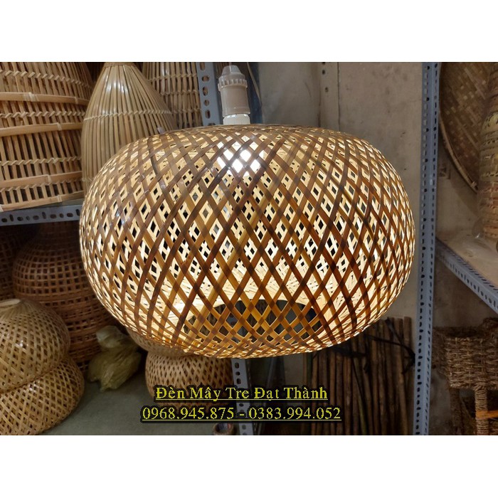 Đèn Lồng Mây Tre 1 Lớp - Đèn Mây Tre Trang Trí