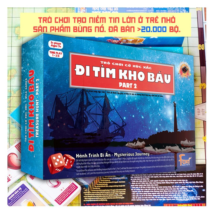 Board game-Đi tìm kho báu Foxi-đồ chơi gia đình-tương tác cao-tư duy thông minh-giao tiếp.