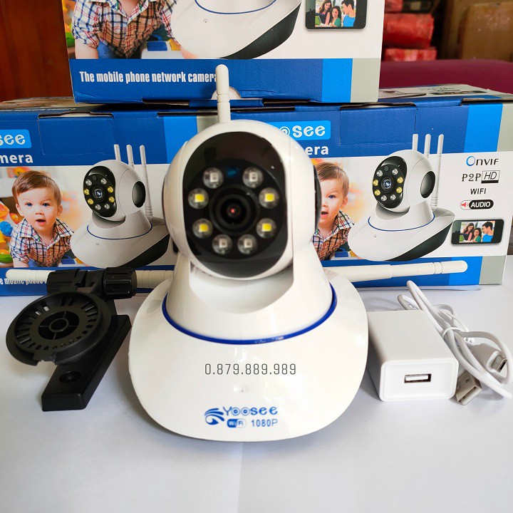 [GIÁ SẬP SÀN] CAMERA 3 RÂU YOOSEE 8LED 2.0MPX FHD 1080P XOAY 360 ĐỘ SIÊU NÉT - CÓ MÀU BAN ĐÊM | BigBuy360 - bigbuy360.vn