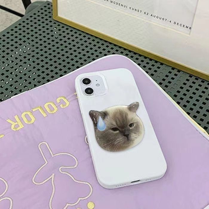Giá Đỡ Điện Thoại Hình Mèo Hoạt Hình Dễ Thương Có Thể Thu Gọn Tiện Lợi