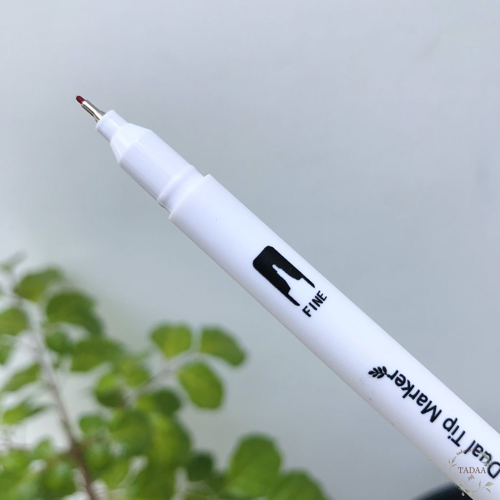 Set 12 bút brush, bút dạ nhiều màu 2 đầu dual tip brush pens trang trí sổ