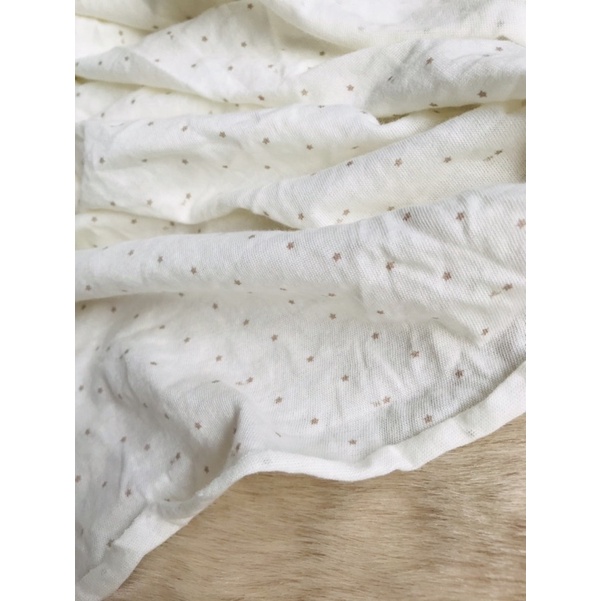 vải thun cotton sơ sinh hình sao nhí