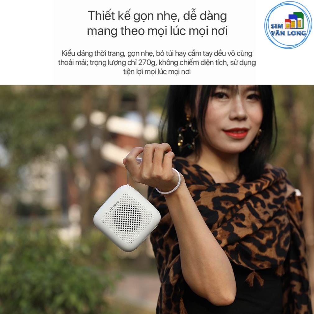 Loa TWS Bluetooth 5.0 VIVAN VS1 Chính Hãng Chất Âm Tốt Bass Mạnh Chống Nước IPX5 5W Thời Lượng Pin Dài Đến 10H _13