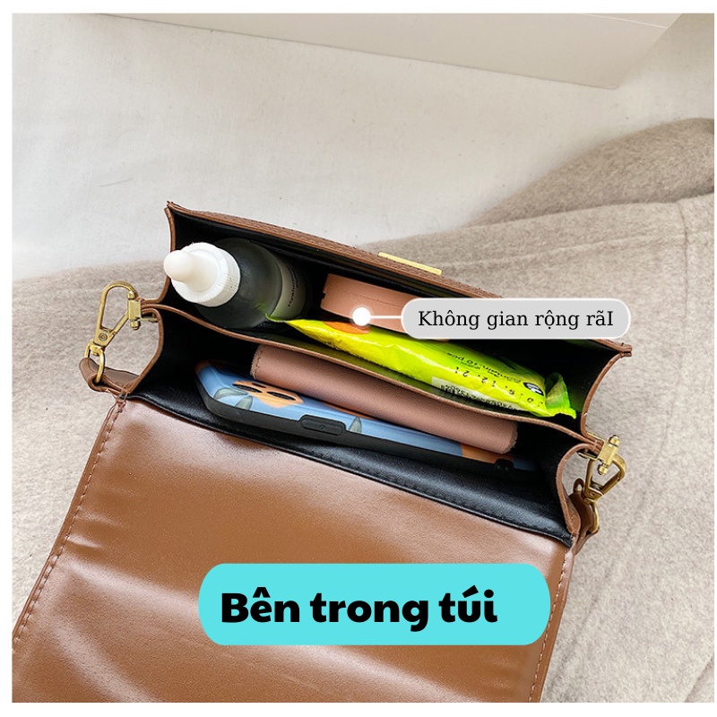 Túi xách đeo chéo đi chơi hoạ tiết caro cao cấp Sonasi TXN0014