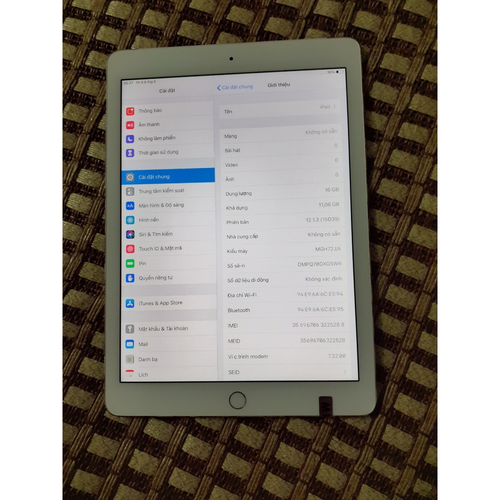 Bán IPAD AIR 2 16GB 4G WIFI Like new giá rẻ