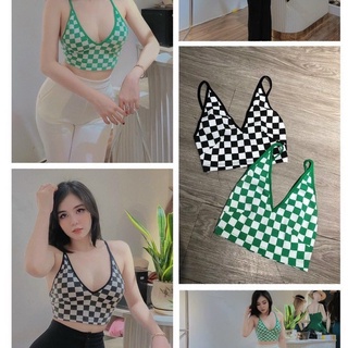 Áo thun kiểu nữ hai dây dáng croptop