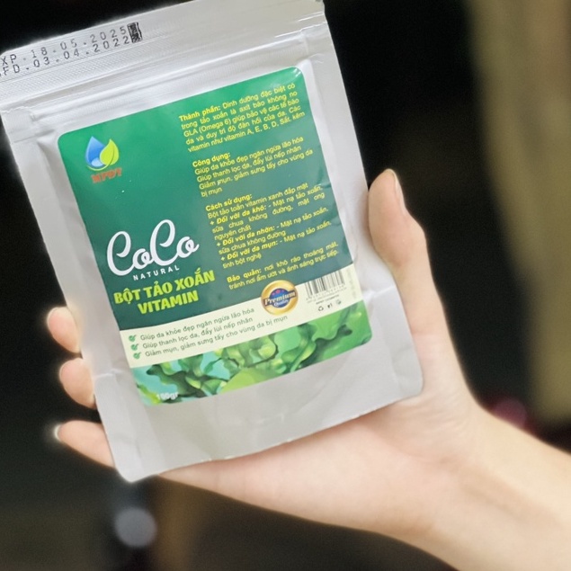 Mặt nạ tảo xoắn vitamin xanh tăng cường dưỡng da, giảm sưng tấy, đẩy lùi nếp nhăn