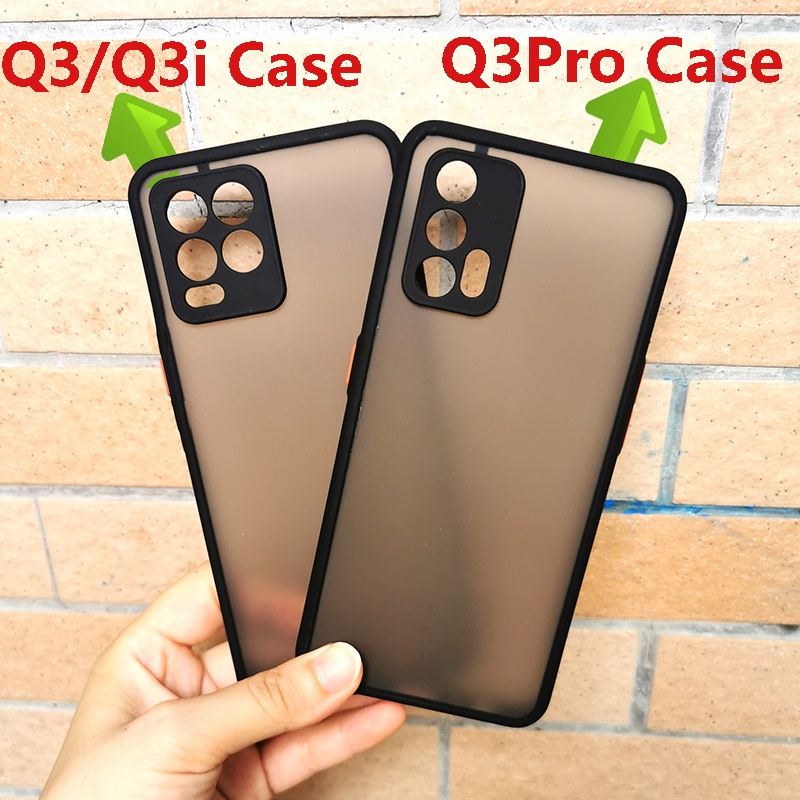 Ốp điện thoại mặt nhám chống bám dấu vân tay cho Realme Q3 Pro 5g / Q3 5g / Q3I 5g / Q3Pro / V13 5g