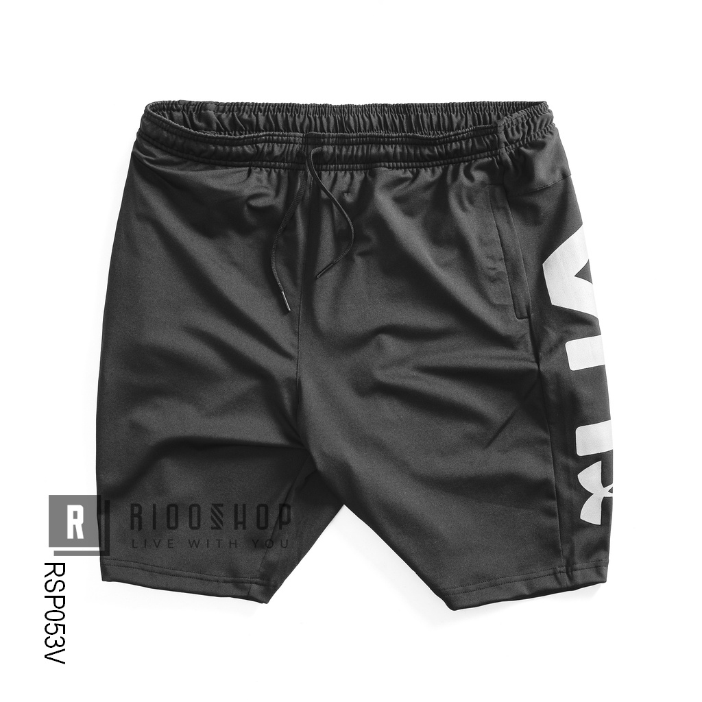 Quần thun nam thể thao đẹp Under cao cấp trắng và đen có dây kéo RPS053