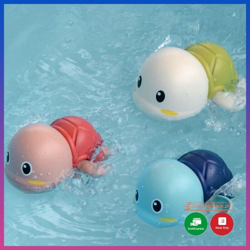 [FREESHIP] Đồ chơi rùa bơi thả bồn tắm, chạy cót và bơi dưới nước vui nhộn, nhựa nguyên sinh ABS