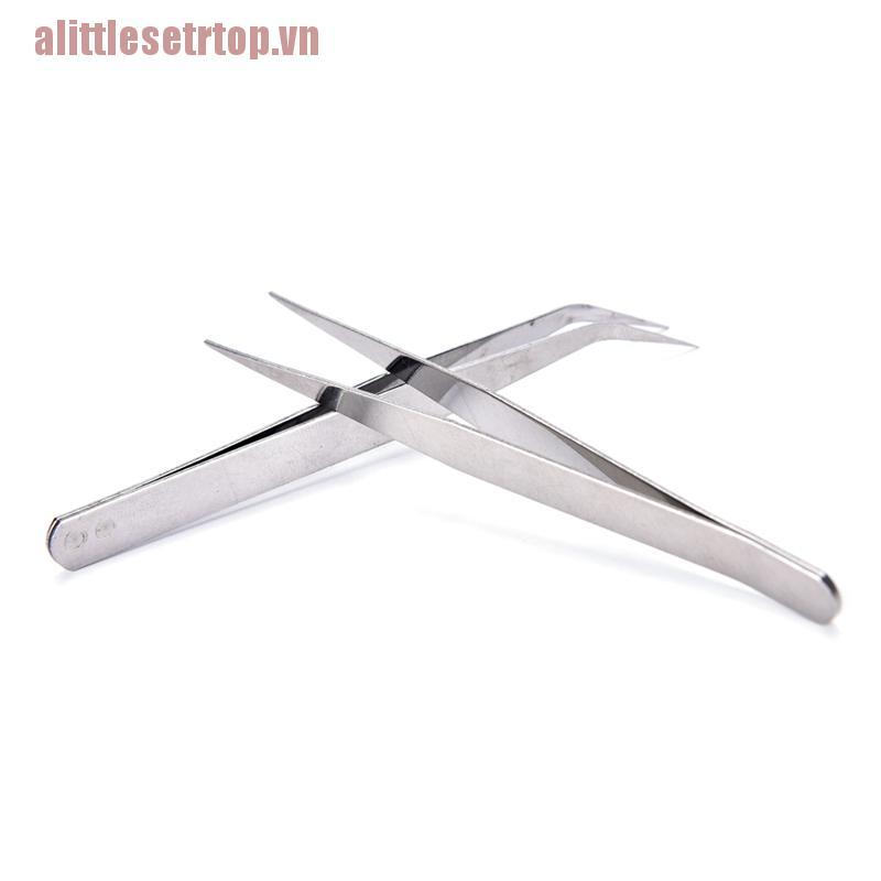 Set 2 Nhíp Thẳng Bằng Thép Không Gỉ Chuyên Dụng