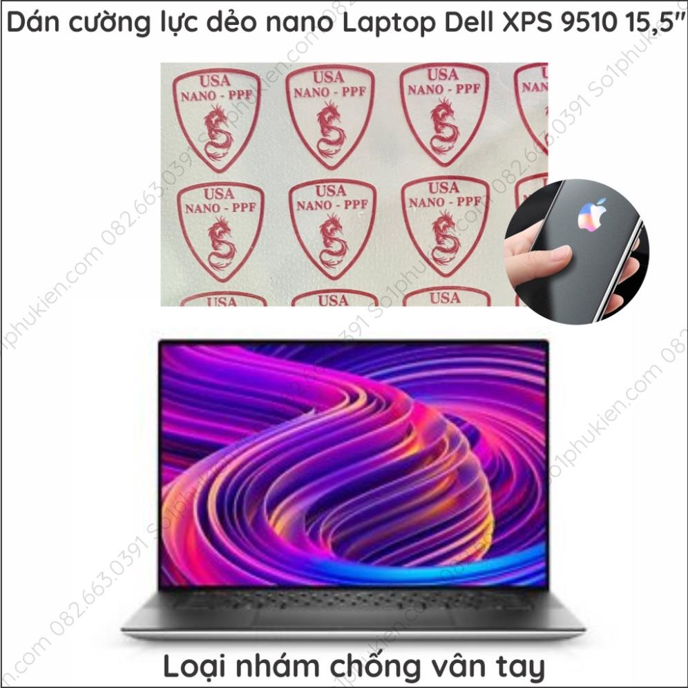 Dán màn hình Laptop Dell XPS 9510 15,5 inch/ XPS 9500 cường lực dẻo nano siêu mỏng, bền bỉ, trong suốt, chống sứt mẻ