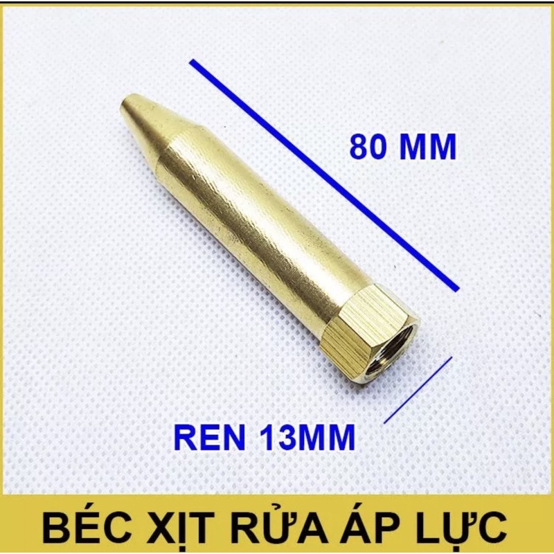 Béc xịt rửa xe dài tia thẳng có khoá đuôi chuột 8, nhấn ống 8