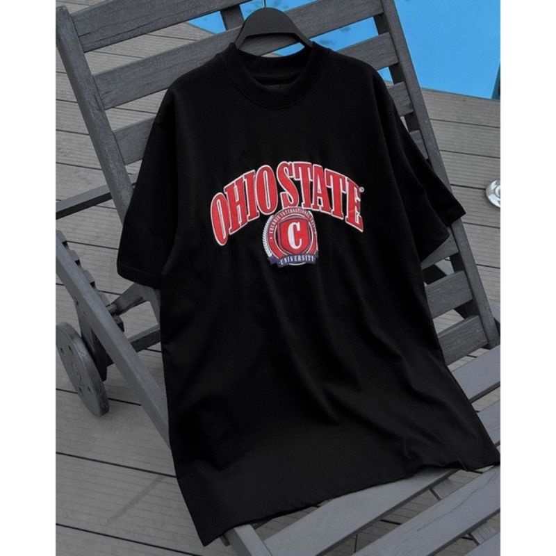 Áo thun tay lỡ unisex Ohiostate