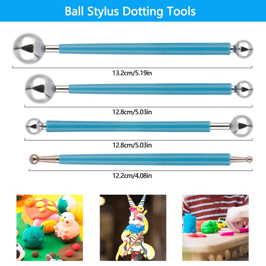 Bộ 25 Dụng Cụ Tạo Hình Đất Sét Polymer