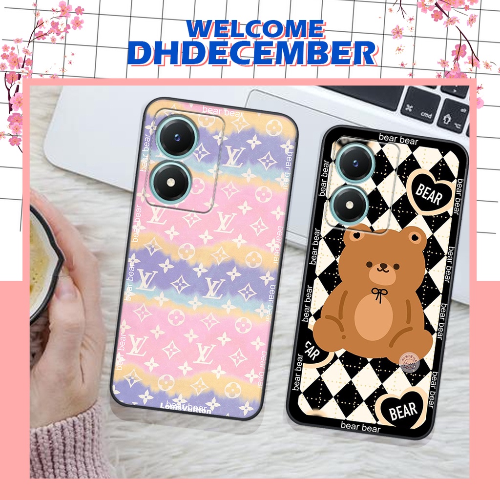 Ốp lưng Vivo Y02S - BẢO VỆ CAMERA in hình 3D GẤU HỒNG-GẤU BE3R -XINH XẺO CỰC ĐẸP