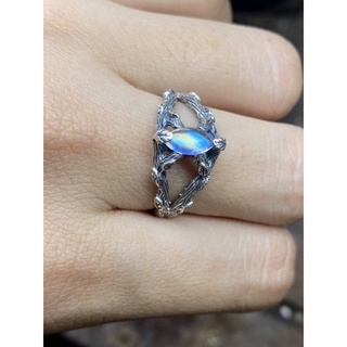 nhẫn bạc 950 moonstone!