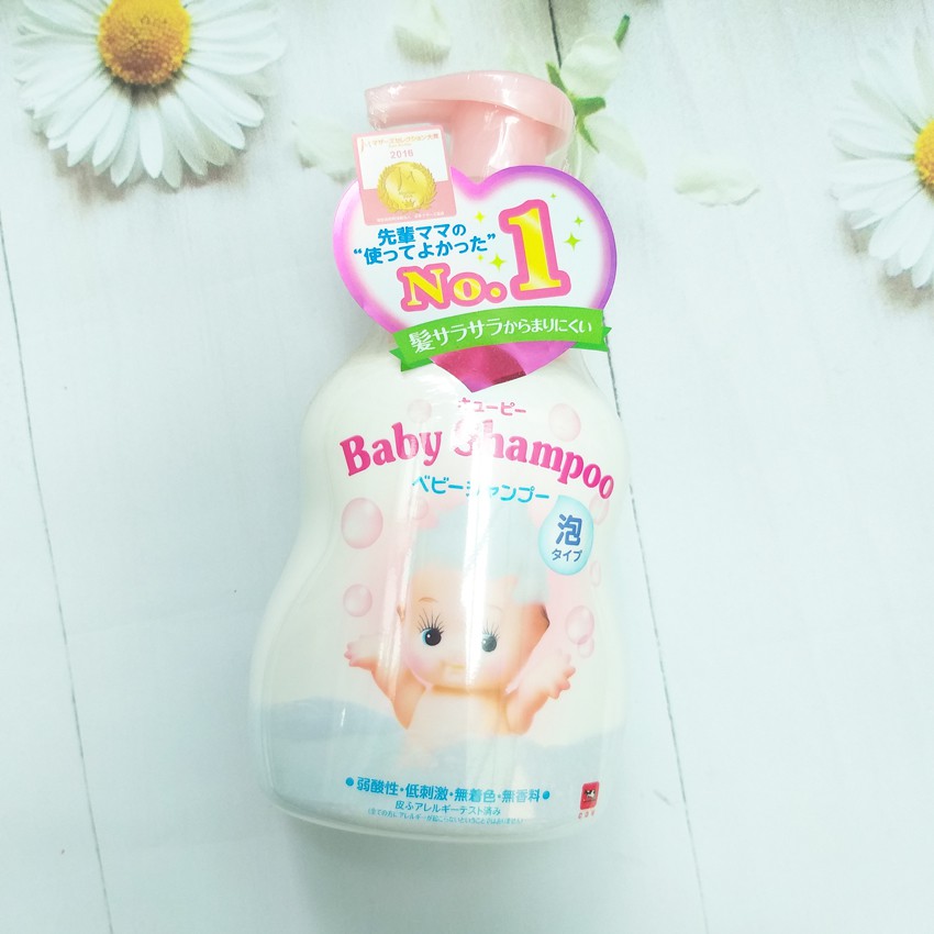 Sữa tắm gội tạo bọt cho bé Baby Soap màu xanh 400ml hàng Nhật