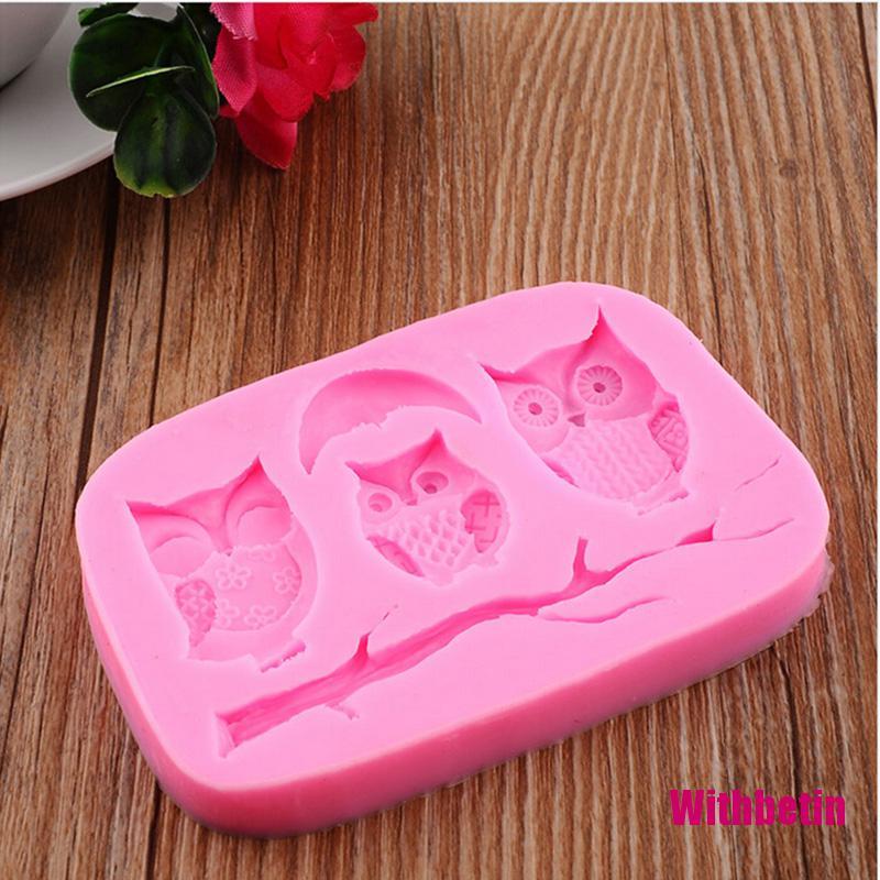 Khuôn Silicone Tạo Hình Làm Bánh Kẹo Hình Chim Cú 3d Diy