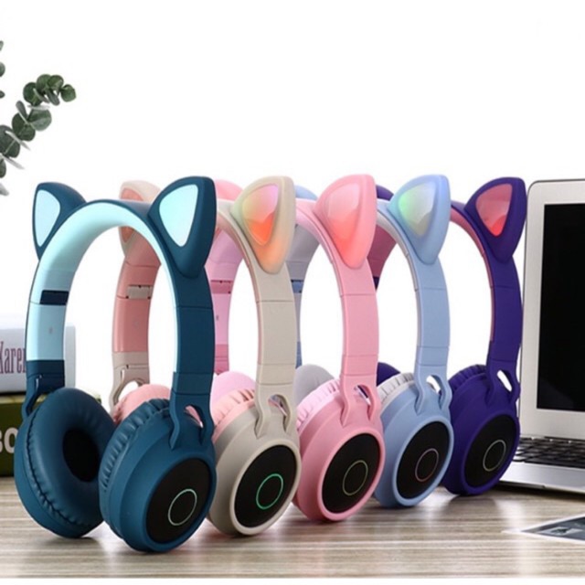 Tai Nghe Tai Mèo HEADPHONE CATEAR Model BT028C Bluetooth 5.0 Chống Ồn, Bass Chắc, Êm Tai