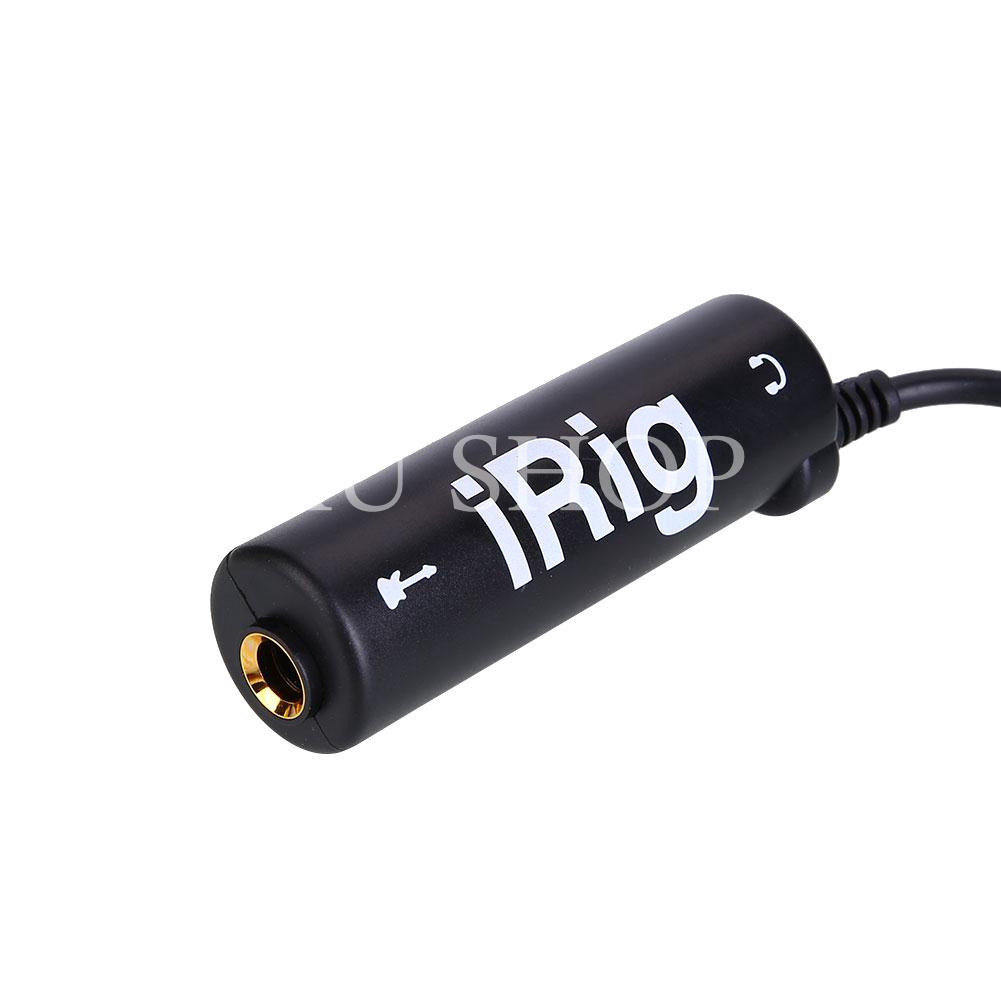 Đầu điều hợp chuyển đổi giao diện IRig cắm guitar bằng nhựa đen cho điện thoại