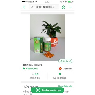 Tinh Dầu Tỏi MH